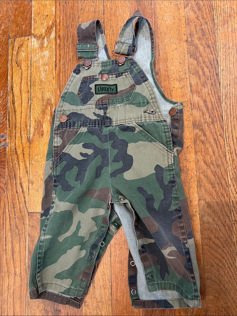 Liberty Green Camouflage Baby Overalls